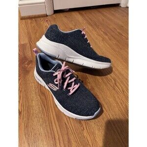 SKECHERS Arch Fit-Comfy Wave  Blue Pink Size Walk Athleisure Outdoor Sz 9.5